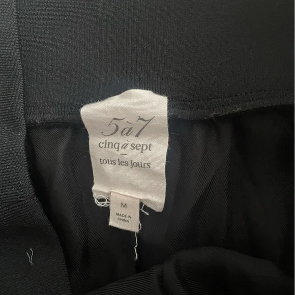 CINQ A SEPT Giles Cargo Pants Medium Black Cupro Elasticized Waist EUC - Picture 4 of 10